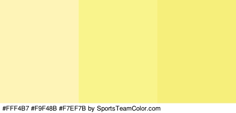 #FFF4B7 #F9F48B #F7EF7B Colors