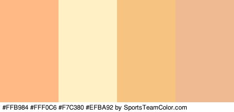 #FFB984 #FFF0C6 #F7C380 #EFBA92 Colors