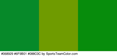 #068929 #6F9B01 #088C0C Colors