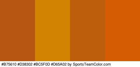 #B75610 #D38302 #BC5F0D #D65A02 Colors