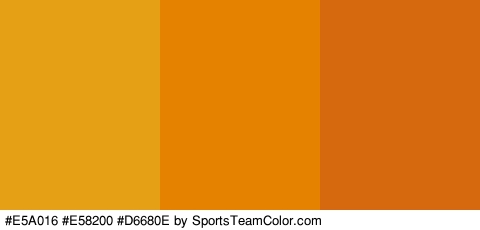 #E5A016 #E58200 #D6680E Colors