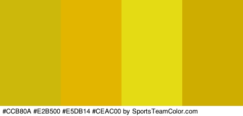 #CCB80A #E2B500 #E5DB14 #CEAC00 Colors