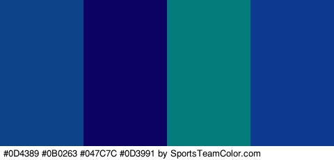 #0D4389 #0B0263 #047C7C #0D3991 Colors