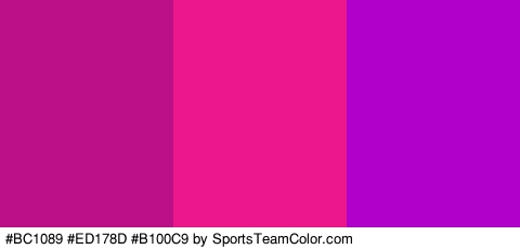 #BC1089 #ED178D #B100C9 Colors