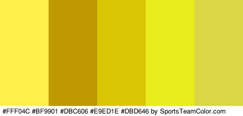 #FFF04C #BF9901 #DBC606 #E9ED1E #DBD646 Colors