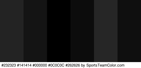 #232323 #141414 #000000 #0C0C0C #262626 #0F0F0F Colors