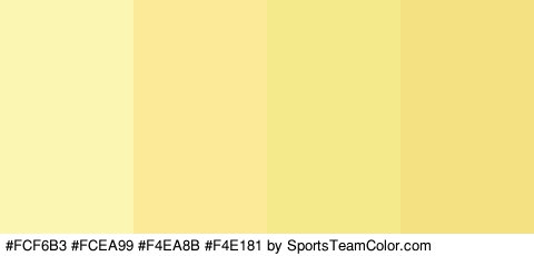 #FCF6B3 #FCEA99 #F4EA8B #F4E181 Colors