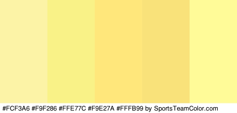 #FCF3A6 #F9F286 #FFE77C #F9E27A #FFFB99 Colors