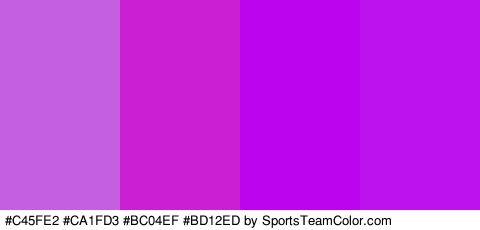 #C45FE2 #CA1FD3 #BC04EF #BD12ED Colors