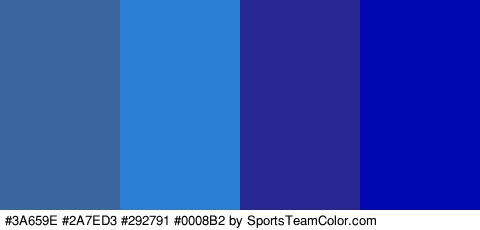 #3A659E #2A7ED3 #292791 #0008B2 Colors