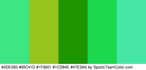 #3DE583 #95C41D #1F9601 #1CD84E #47E5A6 Colors