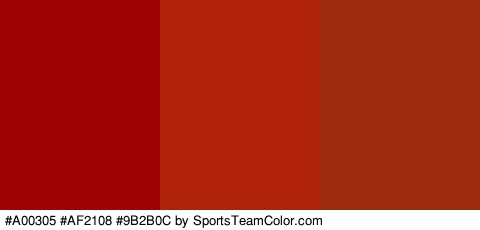 #A00305 #AF2108 #9B2B0C Colors