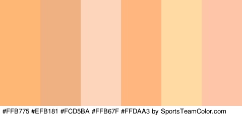 #FFB775 #EFB181 #FCD5BA #FFB67F #FFDAA3 #FFC5A8 Colors