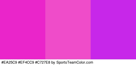 #EA25C9 #EF4CC9 #C727E8 Colors