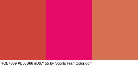 #CE4339 #E50B66 #D67155 Colors