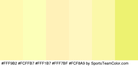 #FFF9B2 #FCFFB7 #FFF1B7 #FFF7BF #FCF8A9 #EDF271 Colors