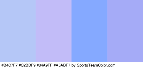 #B4C7F7 #C2BDF9 #84A9FF #A5ABF7 Colors