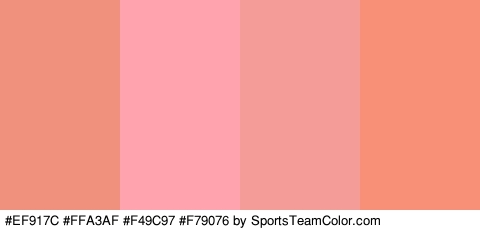 #EF917C #FFA3AF #F49C97 #F79076 Colors