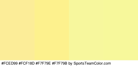 #FCED99 #FCF18D #F7F79E #F7F79B Colors