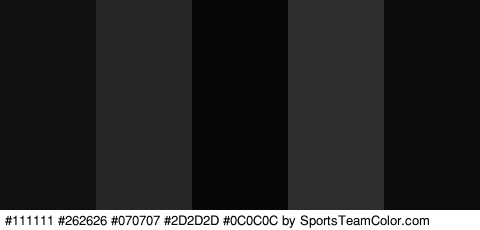 #111111 #262626 #070707 #2D2D2D #0C0C0C Colors