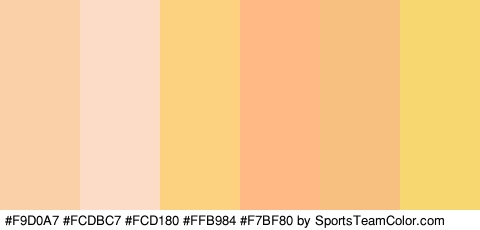 #F9D0A7 #FCDBC7 #FCD180 #FFB984 #F7BF80 #F7D76F Colors