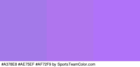 #A378E8 #AE75EF #AF72F9 Colors