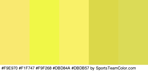 #F9E970 #F1F747 #F9F268 #DBD84A #DBDB57 Colors