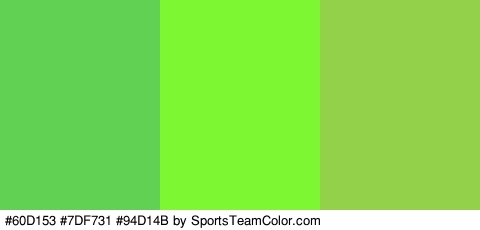 #60D153 #7DF731 #94D14B Colors