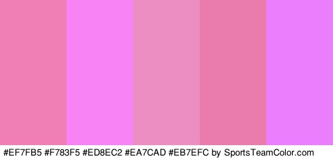 #EF7FB5 #F783F5 #ED8EC2 #EA7CAD #EB7EFC Colors