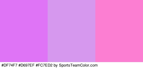 #DF74F7 #D697EF #FC7ED2 Colors