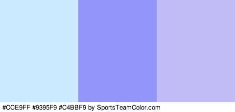 #CCE9FF #9395F9 #C4BBF9 Colors