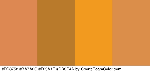 #DD8752 #BA7A2C #F29A1F #DB8E4A Colors