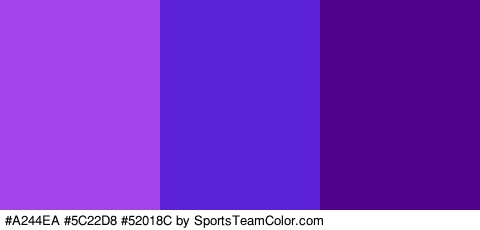 #A244EA #5C22D8 #52018C Colors