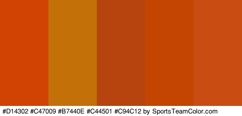 #D14302 #C47009 #B7440E #C44501 #C94C12 Colors