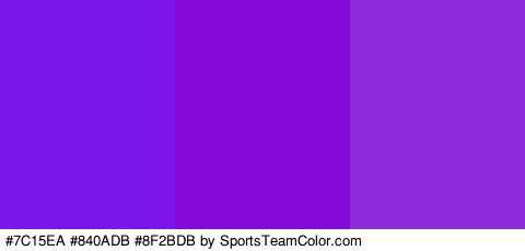 #7C15EA #840ADB #8F2BDB Colors