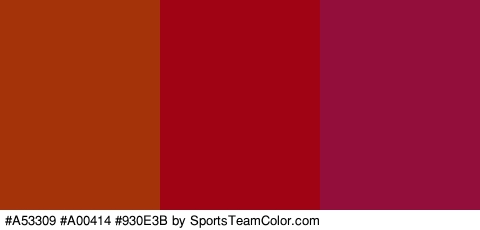 #A53309 #A00414 #930E3B Colors