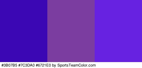 #3B07B5 #7C3DA0 #6721E0 Colors