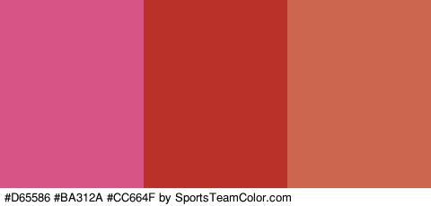 #D65586 #BA312A #CC664F Colors