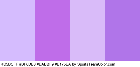 #D5BCFF #BF6DE8 #DABBF9 #B175EA Colors