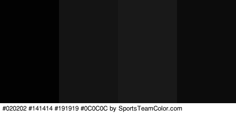 #020202 #141414 #191919 #0C0C0C Colors