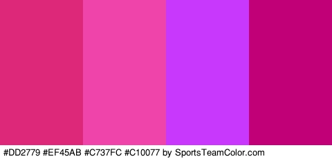 #DD2779 #EF45AB #C737FC #C10077 Colors