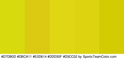 #D7DB0D #DBCA11 #E0D614 #DDD30F #D3CC02 Colors