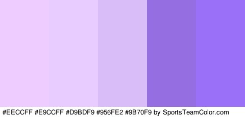 #EECCFF #E9CCFF #D9BDF9 #956FE2 #9B70F9 Colors