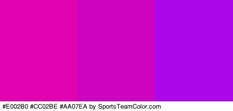 #E002B0 #CC02BE #AA07EA Colors