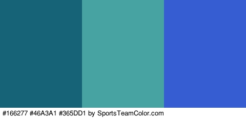 #166277 #46A3A1 #365DD1 Colors