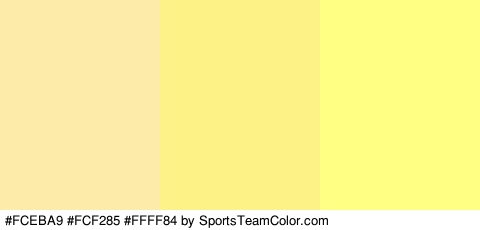 #FCEBA9 #FCF285 #FFFF84 Colors