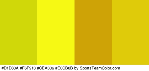 #D1D80A #F6F913 #CEA306 #E0CB0B Colors