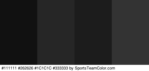 #111111 #262626 #1C1C1C #333333 Colors