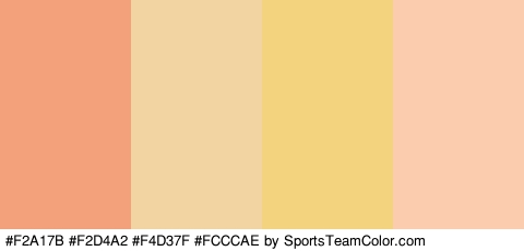 #F2A17B #F2D4A2 #F4D37F #FCCCAE Colors