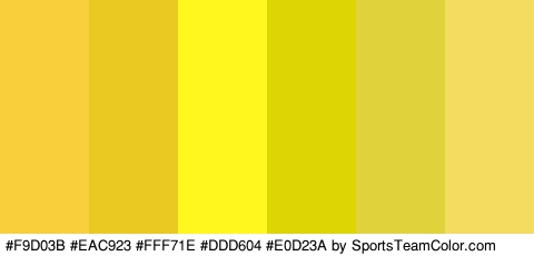 #F9D03B #EAC923 #FFF71E #DDD604 #E0D23A #F4DC61 Colors